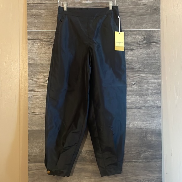 NWT Kika Vargas x Target Scalloped Edge Pocket Tapered Leg Black Pants - Picture 7 of 8